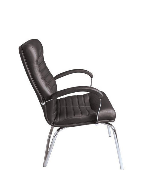 Fotoliu Orion steel chrome CFA LB ECO 30 metal/piele ecologică 16885 - foto