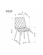 Scaun K525 WDF metal/țesătură 50186 - foto produsului 5