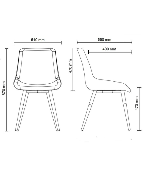 Scaun Nicole HN SORO-40 metal/țesătură 31727 - foto