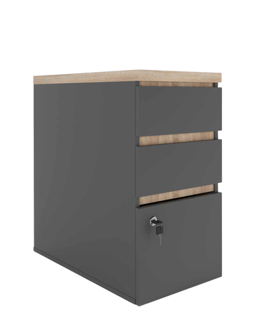 Тумба с ящиками Urban Box Sonoma/Anthracite 38615 - фото