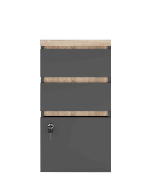 Тумба с ящиками Urban Box Sonoma/Anthracite 38615 - фото