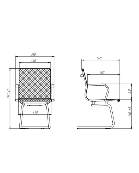 Кресло Slim CF LB NET PX-01 металл/ткань 41716 - фото