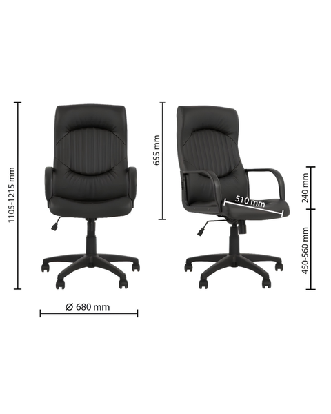 Fotoliu Gefest KD ECO-30 metal/piele ecologică/TILT 28133 - foto