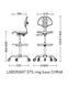 Fotoliu Laborant GTS Ring Base Chrome metal/plastic 30282 - foto produsului 7