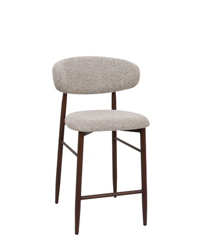 Scaun bar Meridian Light Brown lemn/țesătură 49256 - foto