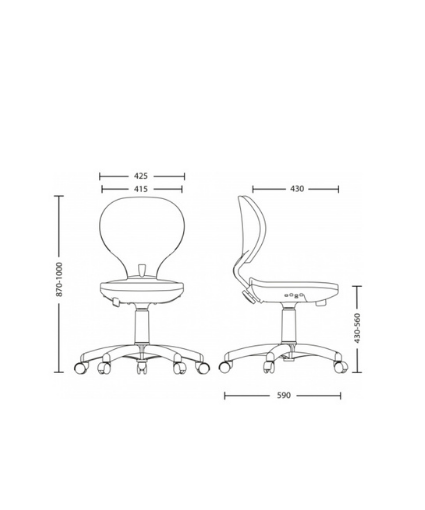 Fotoliu Kendi GTS SPR-01 plastci/țesătură 36231 - foto
