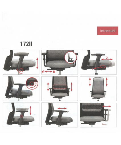 Fotoliu Runner 172II plastic/plasă/țesătură 39833 - foto
