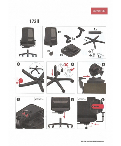 Fotoliu Runner 172II plastic/plasă/țesătură 39833 - foto