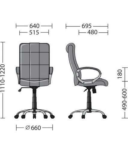 Fotoliu Matrix CHR68 SORO-95 metal/țesătură/TILT 33673 - foto