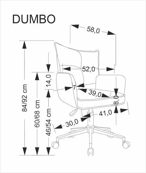 Fotoliu Dumbo metal/țesătură 46825 - foto