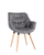 Scaun Vensan wood, black, 1.007 PL-16 metal/țesătură 40586 - foto