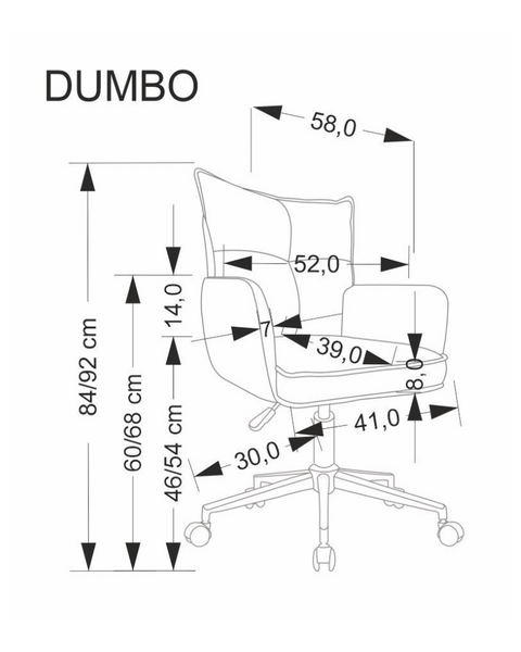 Fotoliu Dumbo metal/țesătură 46824 - foto