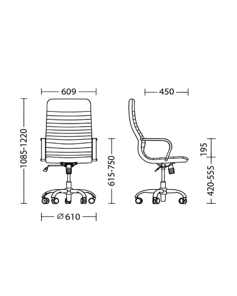 Fotoliu Liberty Eco-30 metal/piele ecologică/TILT 25656 - foto