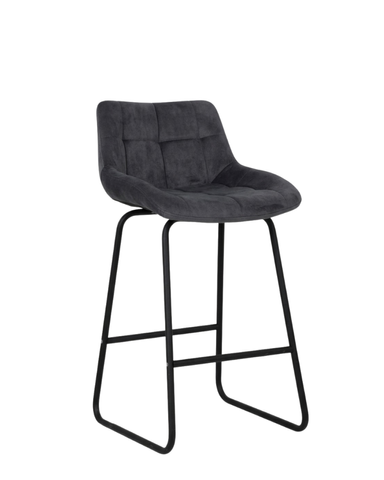 Scaun bar Nicole Hoker CFS LB BLACK SQR SORO-95 metal/țesătură 48129 - foto