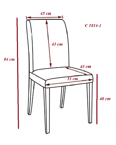 Scaun C1814-1 HLR 20 metal/tesatura 49346 - foto