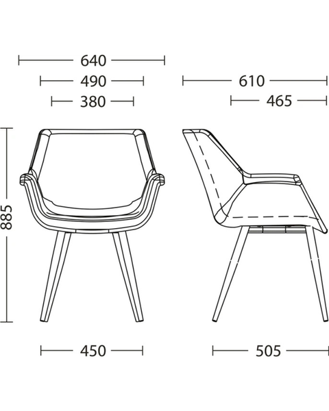 Scaun Vensan HN SORO-65 metal/tesatura 37833 - foto