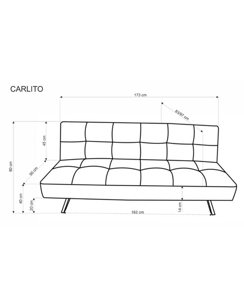 Sofa Carlito (bej) 47142 - foto