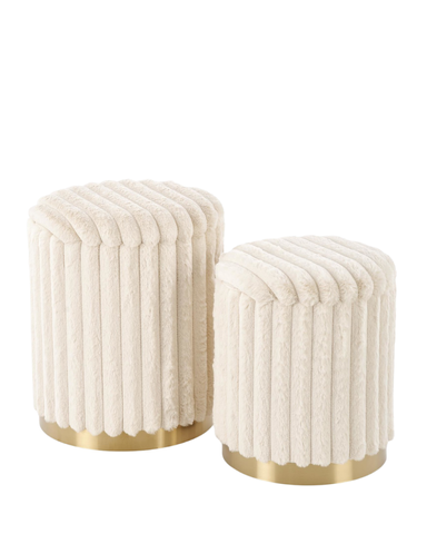 Set Puf Fido 2 MDF/țesătură 49090 - foto