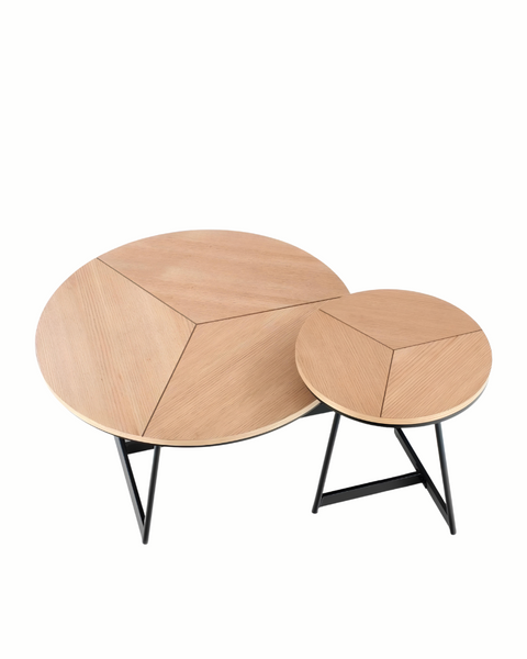 Masa Karida metal/MDF cu furnir natural 80*80 43662 - foto