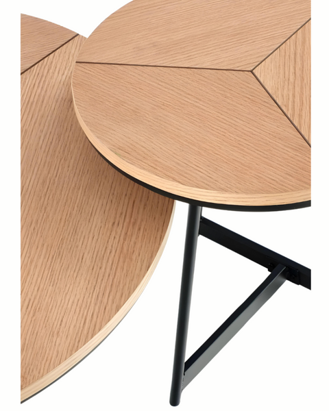 Masa Karida metal/MDF cu furnir natural 80*80 43662 - foto