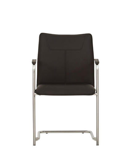 Scaun Desilva Arm chrome ECO30 metal/piele ecologică 13080 - foto