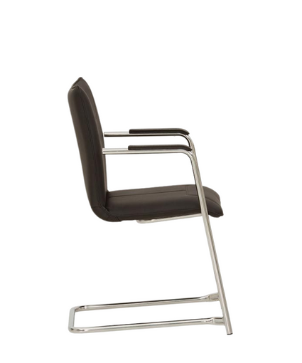 Scaun Desilva Arm chrome ECO30 metal/piele ecologică 13080 - foto