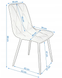 Scaun Piado SD-322325 metal/velur 45966 - foto produsului 5