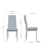 Scaun Sicilia chrome metal/piele artificială 50447 - foto produsului 2