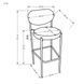 Scaun bar H108 metal/tesatura 41422 - foto produsului 7