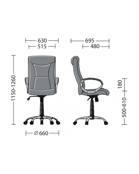 Fotoliu Elly TILT CHR68 SORO-34 metal/țesătură/TILT 35951 - foto
