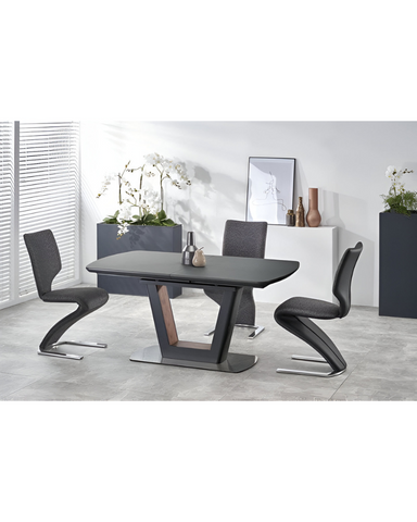 Masa Bilotti metal/MDF laminat/MDF lăcuit/sticlă securizată 200*90 30578 - foto