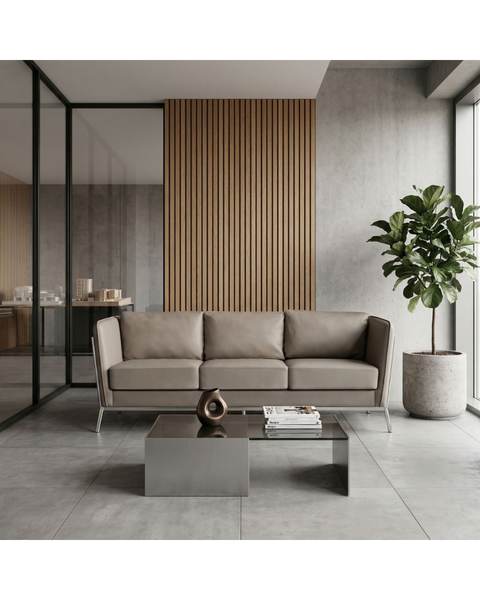 Canapea Salvador 3 metal/piele ecologică 49706 - foto
