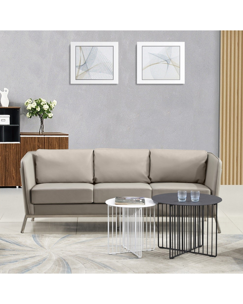 Canapea Salvador 3 metal/piele ecologică 49706 - foto
