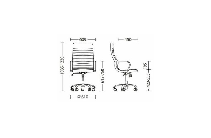 Fotoliu Liberty ECO-07 metal/țesătură/TILT 33884 - foto