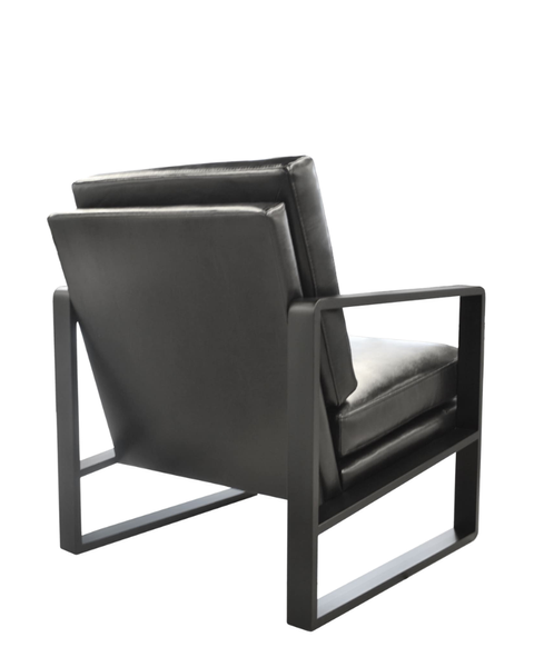 Fotoliu York metal/piele ecologică 49704 - foto