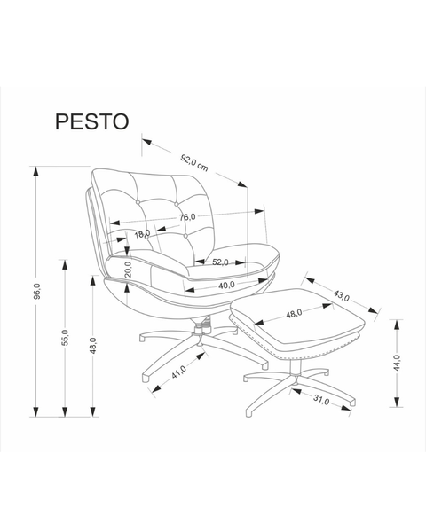 Fotoliu Pesto tesatura 48199 - foto