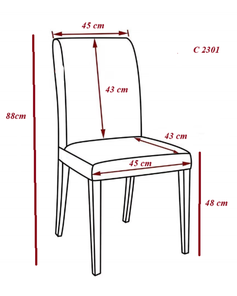 Scaun C2301 UF865-02 metal/velvet 49318 - foto