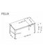 Masa Felix metal/aglomerat 201*81 46159 - foto produsului 9