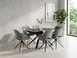 Set Masa VERTIGO (negru marmura, negru) + 6 x Scaun K535 (gri) 48915 - foto produsului 1